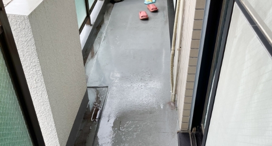 水が溜まる箇所がある