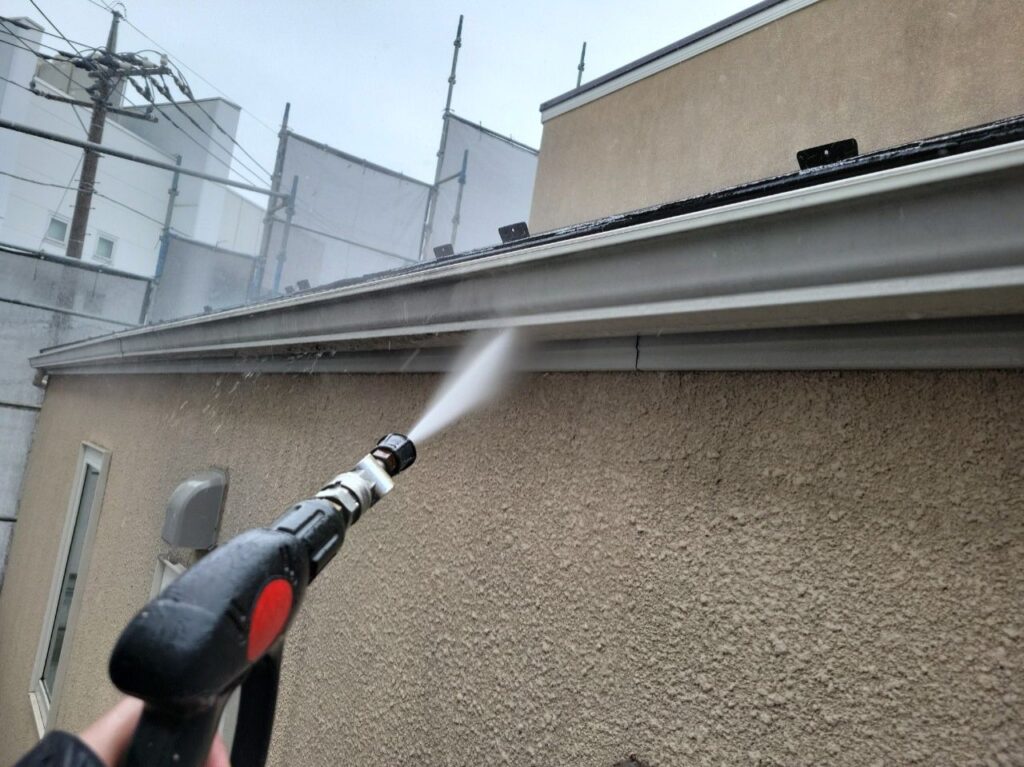 付帯部の高圧洗浄