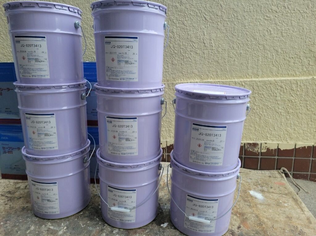 材料となるアイカ工業の「ジョリパット・フレッシュ・インフィニティ」