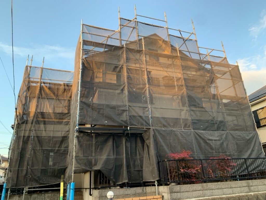 外壁塗装工事用の足場