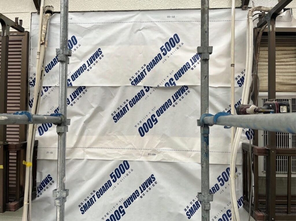 防水シートの施工