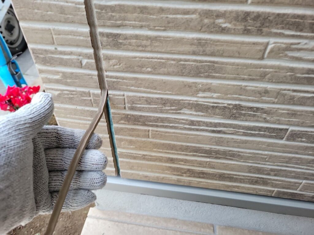 施工中　シーリング工事