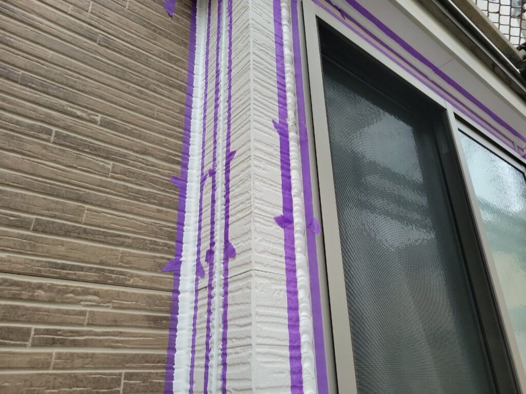 施工中　シーリング工事