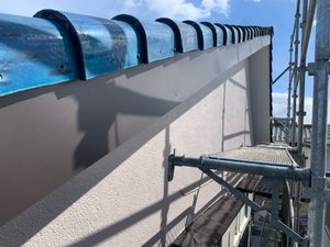 板金巻き補修した破風