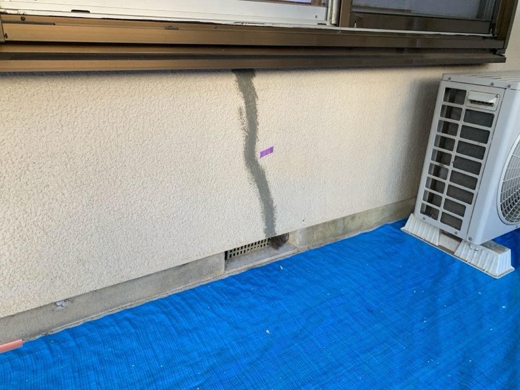 モルタル外壁のひび割れ補修