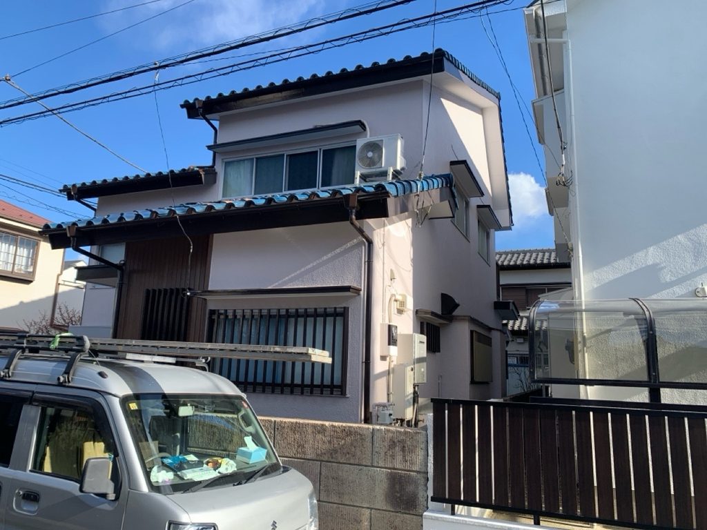 和風住宅の外壁塗装　完成