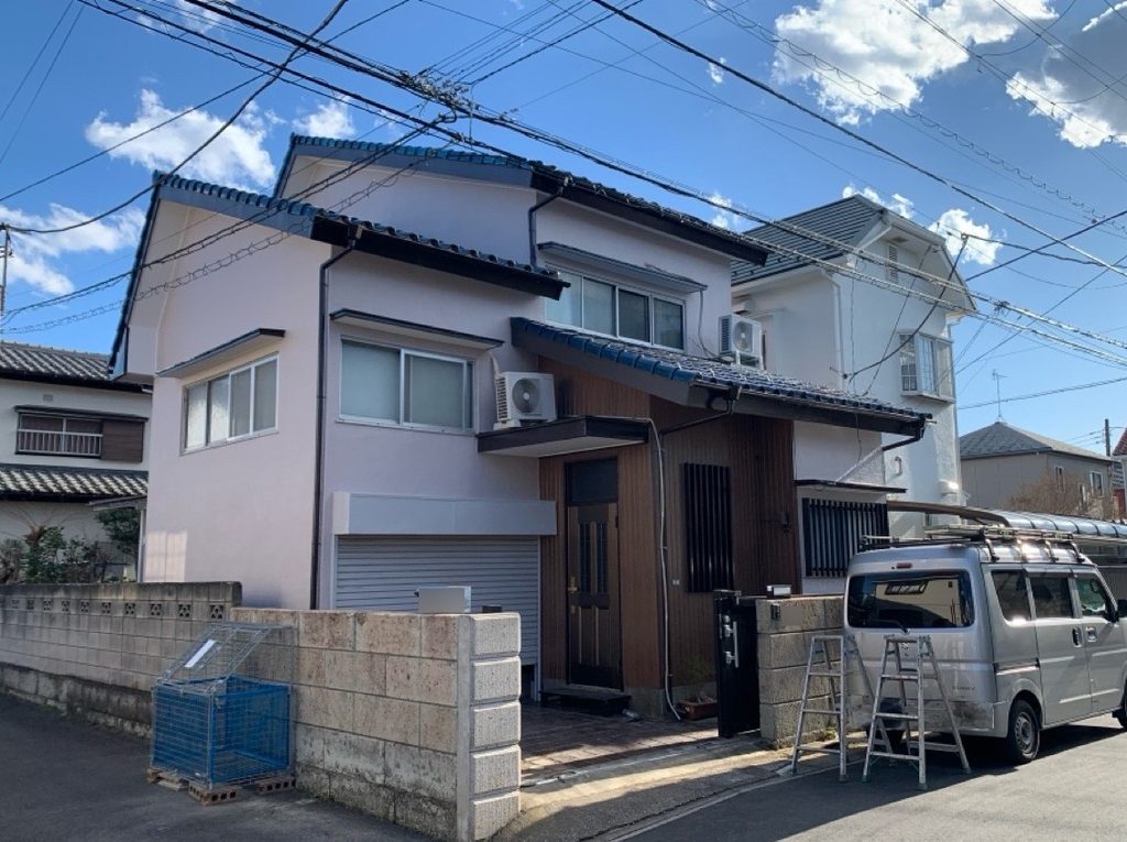 和風住宅の外壁塗装　完成